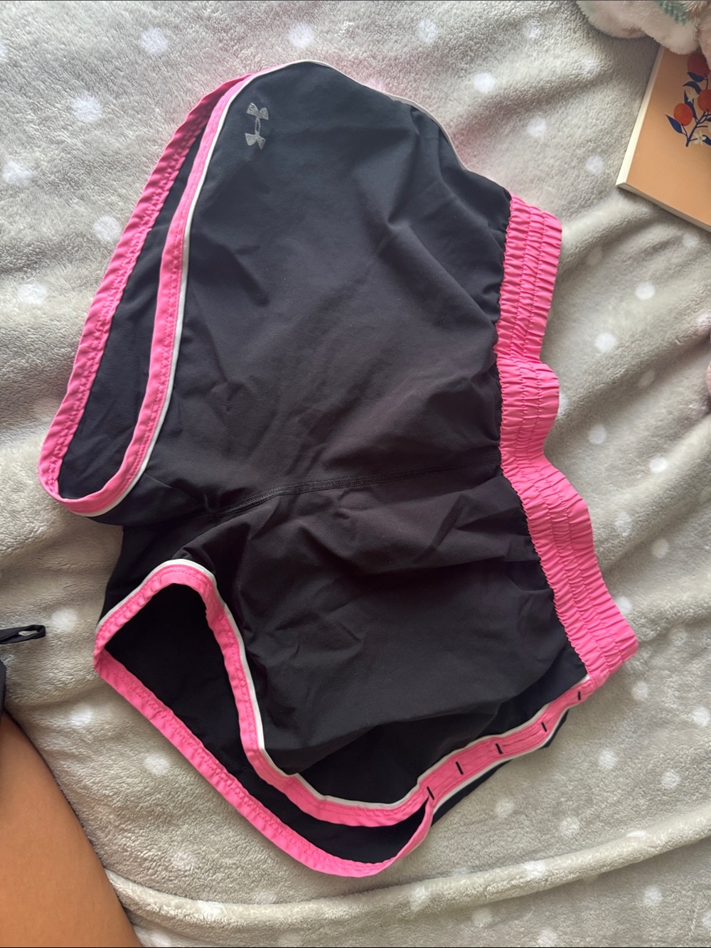 Under Armour Black Shorts with Bright Pink Accents